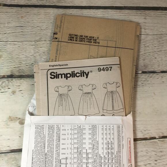 Simplicity 9497 Sewing Pattern Girl's Dresses w/Purse Patterns Sz HH (3, 4, 5, 6 - Picture 10 of 10